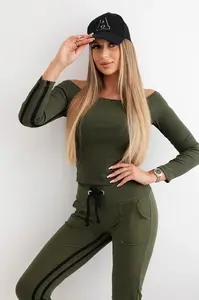 Sada s dvojitým pruhem khaki