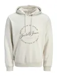 JACK & JONES Mikina 'JJGrayson'  béžová / sivá