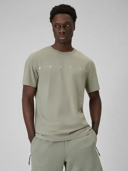 Pánské regular tričko s potiskem 4f khaki xl