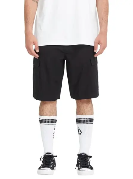 Volcom pánské kraťasy Strange Tripper Cargo Short 22 Black | Černá | Velikost 34 | 100% bavlna