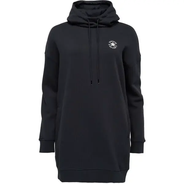 Converse LONGLINE EMBROIDERY Dámské šaty, černá, velikost