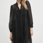 Šaty Sisley černá barva, midi, 42UMLV06U