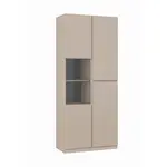 MID.YOU VITRÍNA, šedohnědá, 79,4/187,5/40 cm