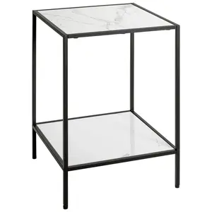 ODKLÁDACÍ STOLEK, černá, bílá