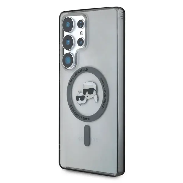Zadní kryt Karl Lagerfeld IML K&CH Heads MagSafe pro Samsung Galaxy S25 Ultra, černá