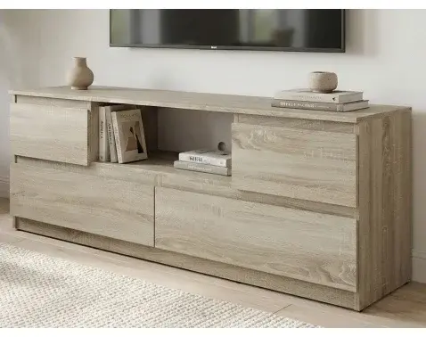 TV skříňka Carlos, dub sonoma, šířka 140 cm