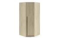 Rohová šatní skříň Braga BR4 Barva korpusu: Dub Cremona, Úchytky: Kovové