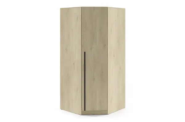 Rohová šatní skříň Braga BR4 Barva korpusu: Dub Cremona, Úchytky: Kovové