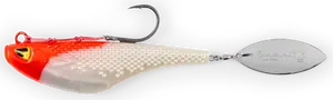 Black cat nástraha mad flash spin tail red head 14 cm 82 g