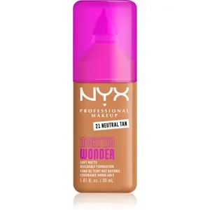 NYX Professional Makeup Make ‘Em Wonder lehký matující make-up odstín 21 Neutral Tan 30 ml