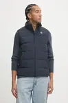 Péřová vesta Abercrombie & Fitch tmavomodrá barva, KI132-4152