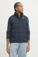 Péřová vesta Abercrombie & Fitch tmavomodrá barva, KI132-4152