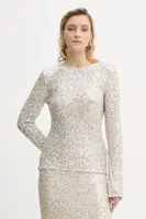 Halenka Bruuns Bazaar dámská, stříbrná barva, hladká, BBW4194