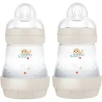 MAM Perfect Star Anti-colic Bottle antikoliková fľaša 0m+ Beige 2x160 ml
