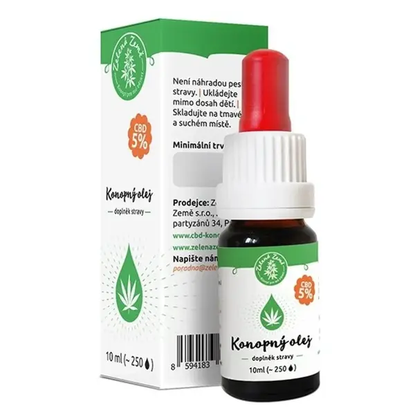 ZELENÁ ZEMĚ CBD Konopný olej 5% 10 ml