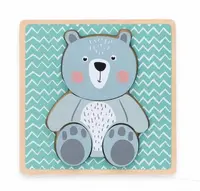 Adam Toys Edukační vkládačka Medvěd - mátová