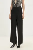 Kalhoty s vlnou Answear.LAB černá barva, high waist