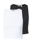 WEEKDAY Top  čierna / biela