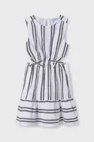 Dětské bavlněné šaty Mayoral černá barva, mini, 6982