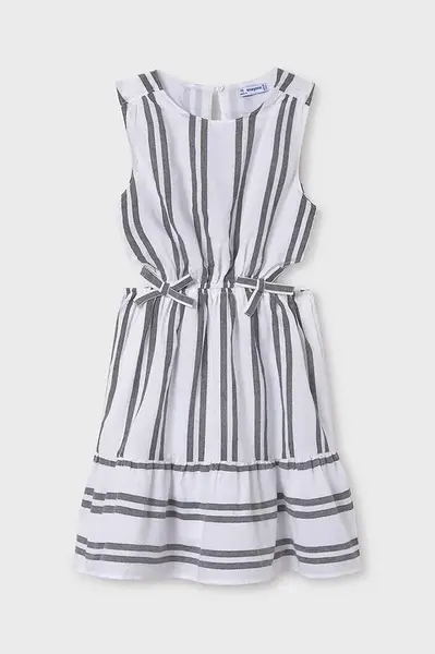 Dětské bavlněné šaty Mayoral černá barva, mini, 6982