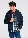 Ombre Men's lightweight jacket with hood and mesh lining