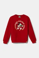 Dětská mikina United Colors of Benetton červená barva, s potiskem, 3J73C10LB