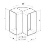 Koleno svislé CKP, 2 x 110 x 55 mm 0617