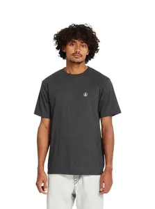 Volcom pánské tričko Circle Blanks Hth Sst Heather Black | Černá | Velikost XXL