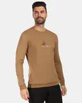 Pánské bavlněné tričko s dlouhým rukávem kilpi base-m hnědá 3xl