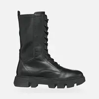 Čierne dámske členkové topánky Geox Vilde