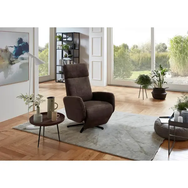 Sit & More RELAXAČNÍ KŘESLO, textil, mokka