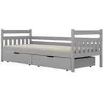 Postel Dawid velké zásuvky 80x160 šedá