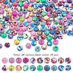 200Pcs 20 Colors Handmade Polymer Clay Beads