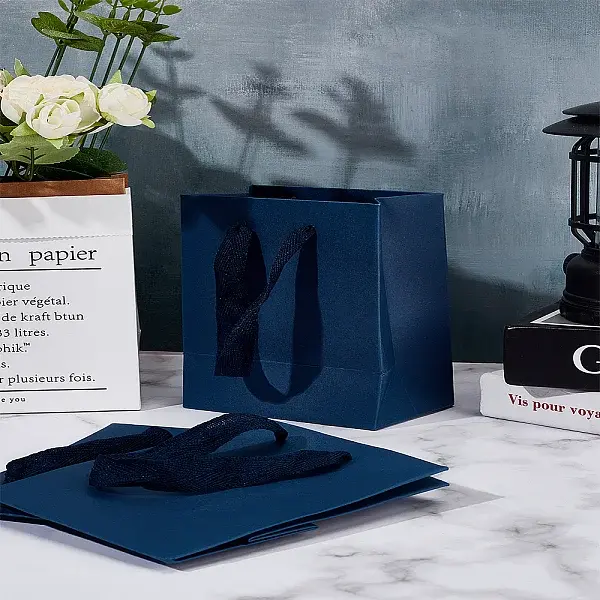 Paper Packaging Bags with Polyester Handles