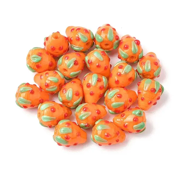 20Pcs Handmade Lampwork Bumpy Beads