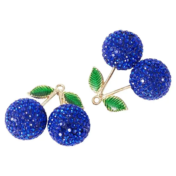 2Pcs Alloy Cherry Charms
