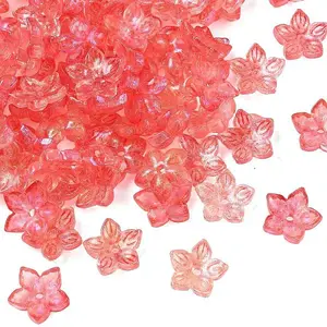 Two Tone Transparent Glass Bead Cap