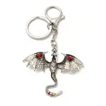 Dragon Alloy Rhinestone Pendant Keychains