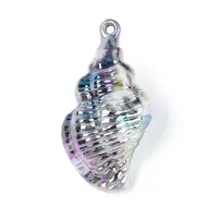 UV Plating Opaque Acrylic Shell Shape Big Pendants