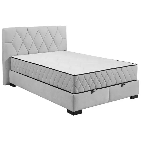 MID.YOU AMERICKÁ POSTEL, 140/200 cm, světle šedá