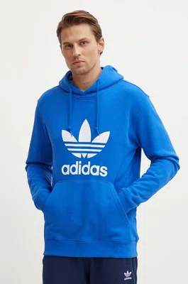 Bavlněná mikina adidas Originals pánská, s kapucí, s potiskem, IZ1855