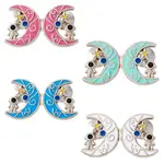4 Pairs 4 Colors Platinum Alloy Enamel Waist Tighteners