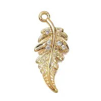 Brass Micro Pave Cubic Zirconia Pendants