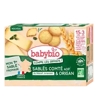 BABYBIO krehké sušienky so syrom Sablé Comté a oreganom