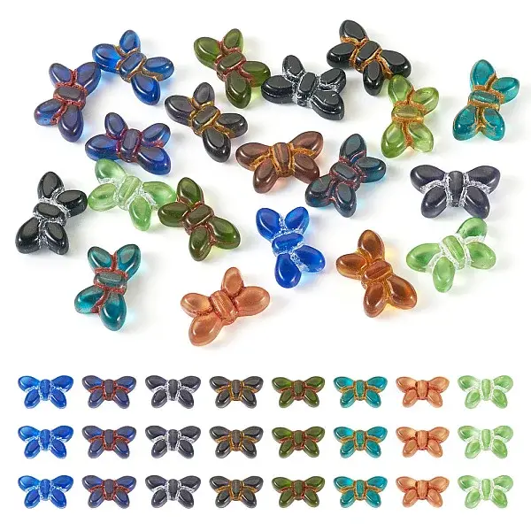 20Pcs Transparent Lampwork Beads