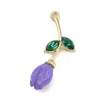 Alloy Resin Flower Pendants
