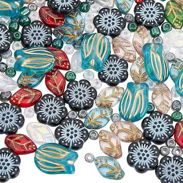 230Pcs 7 Styles Opaque Acrylic Beads