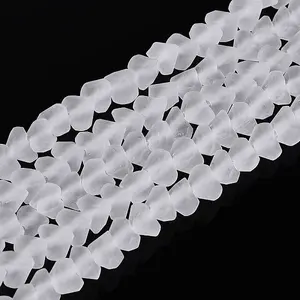 Frosted Transparent Glass Beads