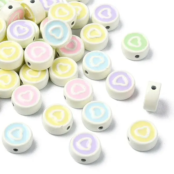 40Pcs Alloy Enamel Beads