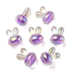 UV Plating Rainbow Iridescent Acrylic Beads